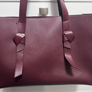 Elegant Burgundy Tote Bag